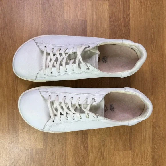 Birkenstock Bend Low White Leather Lace Up Sneakers Mens 13 EU 46